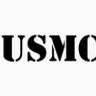 USMC United States Marine Corps 6" Black Vinyl Decal Sticker Laptop Wall Car Window iPad etc.