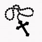 Rosary Beads Catholic 6" Black Vinyl Decal Sticker Laptop Wall Car Window iPad etc.