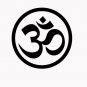 Om Yoga Meditation 6" Black Vinyl Decal Sticker Laptop Wall Car Window iPad etc.