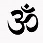OM Symbol Hindu 6" Black Vinyl Decal Sticker Laptop Wall Car Window iPad etc.