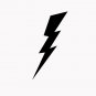 Lightning Bolt 6" Black Vinyl Decal Sticker Laptop Wall Car Window iPad etc.