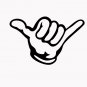 Hang Loose Shaka 6" Black Vinyl Decal Sticker Laptop Wall Car Window iPad etc.