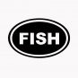 FISH Love Fishing 6" Black Vinyl Decal Sticker Laptop Wall Car Window iPad etc.
