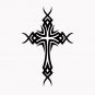 Christian Cross Christ 6" Black Vinyl Decal Sticker Laptop Wall Car Window iPad etc.