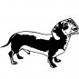 animal daschund 2 6" Black Vinyl Decal Sticker Laptop Wall Car Window iPad etc.