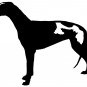 animal greyhound 6" Black Vinyl Decal Sticker Laptop Wall Car Window iPad etc.