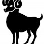 horoscope- aries 6" Black Vinyl Decal Sticker Laptop Wall Car Window iPad etc.
