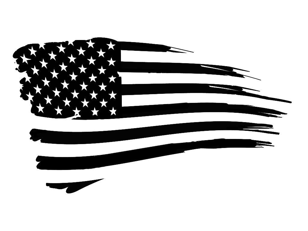 patriot flag 6" Black Vinyl Decal Sticker Laptop Wall Car Window i...