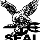 patriot navy seal 6" Black Vinyl Decal Sticker Laptop Wall Car Window iPad etc.