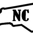 states north carolina 6" Black Vinyl Decal Sticker Laptop Wall Car Window iPad etc.