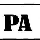 states pennsylvania 6" Black Vinyl Decal Sticker Laptop Wall Car Window iPad etc.