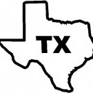states texas 6" Black Vinyl Decal Sticker Laptop Wall Car Window iPad etc.