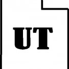 states utah 6" Black Vinyl Decal Sticker Laptop Wall Car Window iPad etc.
