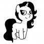 baby pony dusk 6" Black Vinyl Decal Sticker Laptop Wall Car Window iPad etc.