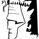 frankenstein 6" Black Vinyl Decal Sticker Laptop Wall Car Window iPad etc.