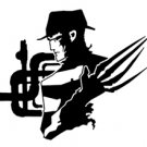 freddy krueger 6" Black Vinyl Decal Sticker Laptop Wall Car Window iPad etc.
