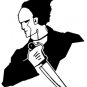 friday the 13th; jason profile 6" Black Vinyl Decal Sticker Laptop Wall Car Window iPad etc.