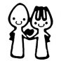 happy together 6" Black Vinyl Decal Sticker Laptop Wall Car Window iPad etc.