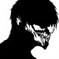 zombie face 6" Black Vinyl Decal Sticker Laptop Wall Car Window iPad etc.