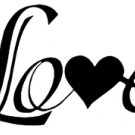 romantic love 6" Black Vinyl Decal Sticker Laptop Wall Car iPad etc.