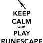 keep calm and play runescape 6" Black Vinyl Decal Sticker Laptop Wall Car iPad etc.