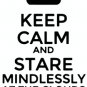 keep calm and stare mindlessly at the clouds 6" Black Vinyl Decal Sticker Laptop Wall Car iPad etc.
