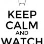 keep calm and watch doctor who 6" Black Vinyl Decal Sticker Laptop Wall Car iPad etc.