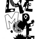 love more 6" Black Vinyl Decal Sticker Laptop Wall Car iPad etc.