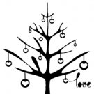 love tree 6" Black Vinyl Decal Sticker Laptop Wall Car iPad etc.