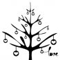 love tree 6" Black Vinyl Decal Sticker Laptop Wall Car iPad etc.