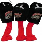 NORTH CAROLINA STATE WOLFPACK NCAA HEADCOVER SET OF 3