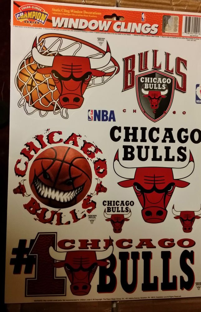 CHICAGO BULLS NBA DECAL SHEET 17.5