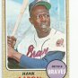 1968 Topps Hank Aaron card #110 Atlanta Braves BV $60