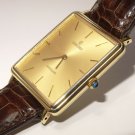 Concord 14K Gold Thin Quartz Watch with Cartier Band 959.001 Runs Ref 20.81.617