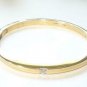 Pascal Lacroix 14K Solid Gold Bangle Hinged Bracelet w 0.30ct Diamond