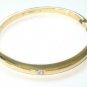 Pascal Lacroix 14K Solid Gold Bangle Hinged Bracelet w 0.30ct Diamond