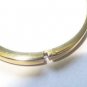 Pascal Lacroix 14K Solid Gold Bangle Hinged Bracelet w 0.30ct Diamond
