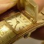 Longines 14K Solid Gold .03ct Diamond Bracelet Watch with Flip Up Face Cover