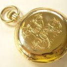 Antique 18k Gold Jean DELEYDERRIERE Demi Hunter Chronometer Pocket Watch
