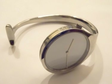Modernist Mid-Size 33mm Georg Jensen #326 Watch by Vivianna Torun Mirror Dial