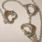 Tiffany & Co. Elsa Peretti Small 925 Sterling  '3-Heart' 16" Pendant Necklace