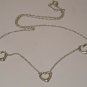 Tiffany & Co. Elsa Peretti Small 925 Sterling  '3-Heart' 16" Pendant Necklace