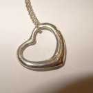 Tiffany & Co. Elsa Peretti 21mm 925 Sterling 'Open Heart' 16" Pendant Necklace