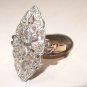 Victorian Multi-Diamond Marquise Ring w/ 1.05 cttw European Cut Diamonds