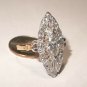 Victorian Multi-Diamond Marquise Ring w/ 1.05 cttw European Cut Diamonds