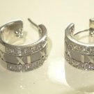 Classic Tiffany & Co. ATLAS 18k White Gold with 1.0 cttw Diamonds Earrings w Box