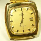 70s Omega Gold Plated 166.0138 1012 23J Automatic Date Watch Omega Link Bracelet
