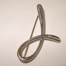 Tiffany & Co. Elsa Peretti 925 Sterling 'Letter J' Brooch Pin