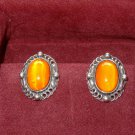 Georg Jensen Sterling Amber Earrings 1995