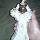 Vintage Glass Lady Victorian Statue
